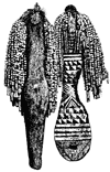 Дерев'яні ляльки з волоссям із глиняного намиста. Єгипет, за 2000р. до н.е.